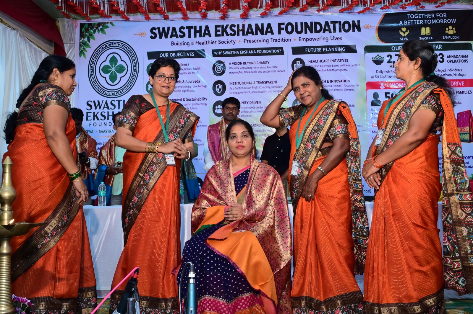 Shri Gowri/Ganesha Festival Grocery and Saree Distribution to Vulnurable Women