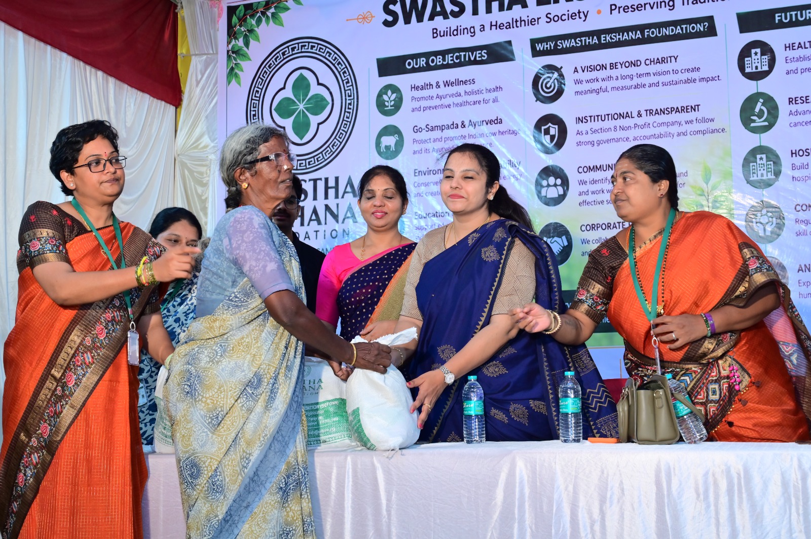 Shri Gowri/Ganesha Festival Grocery and Saree Distribution to Vulnurable Women